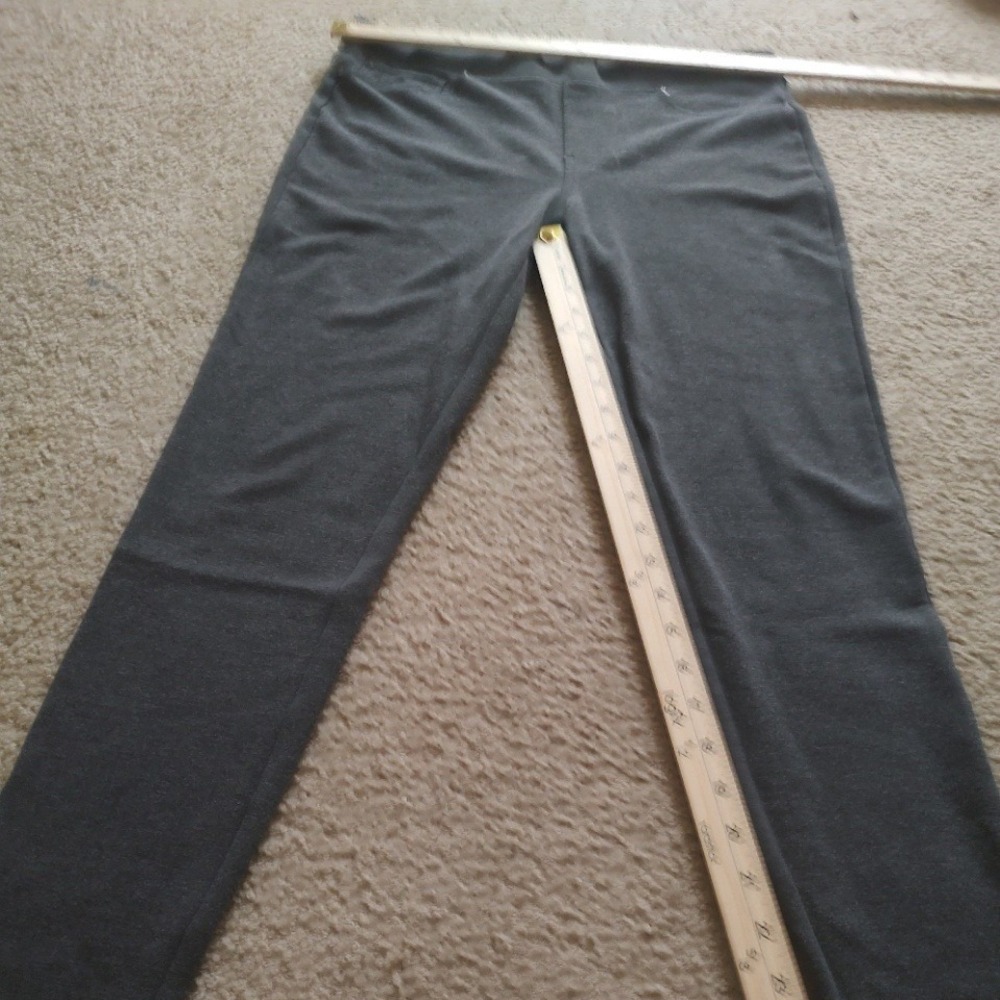 Seven7 Women Charcoal Gray Lounge Pants Elastic Waist Pockets L‎ G